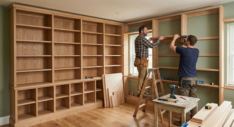 Custom Bookcase Installation in Raleigh, NC
